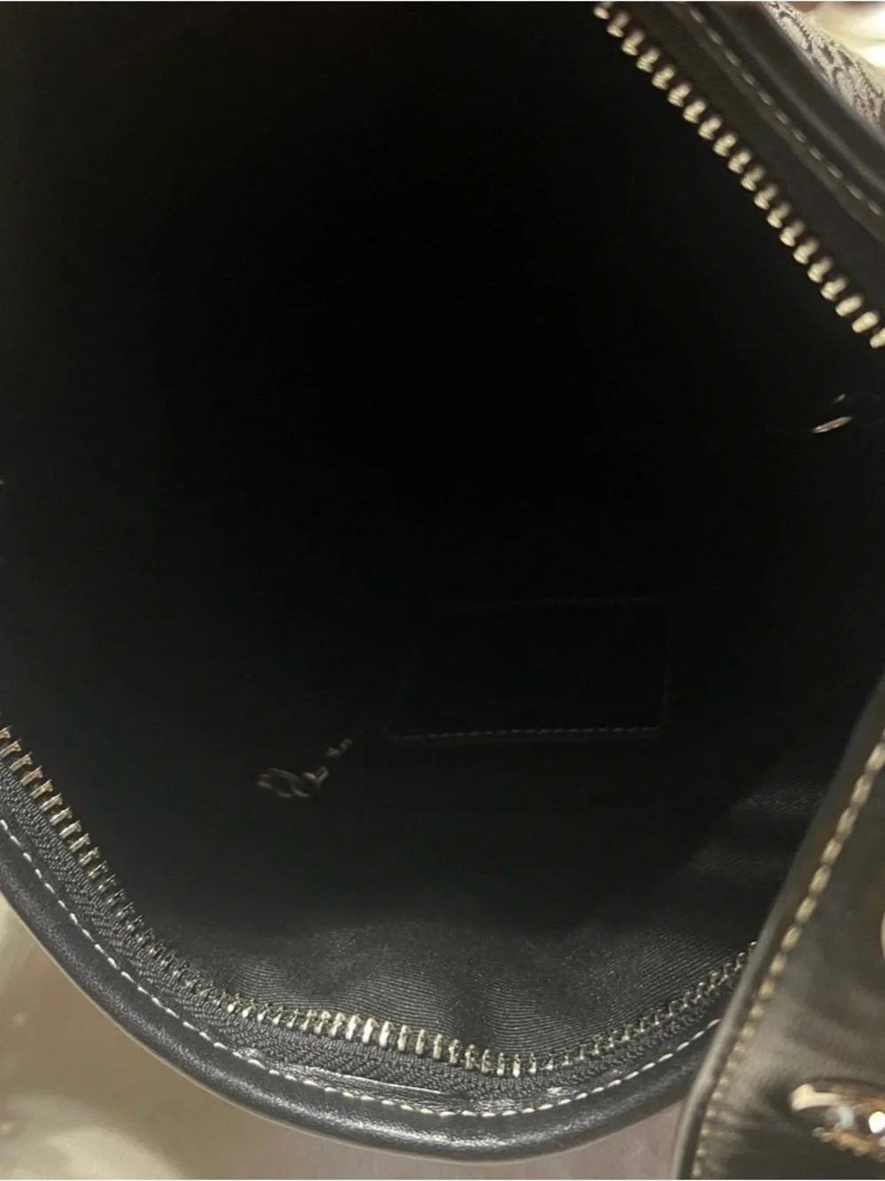 Coach Black and Gray Monogram Crossbody with Tassel